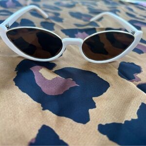 & Other Stories White and Brown Sunglasses